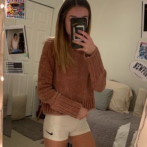 Pink Chenille Sweater